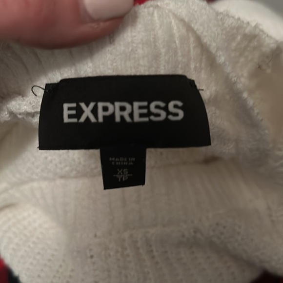 Express White Cut out Back Sweater - Picture 5 of 5